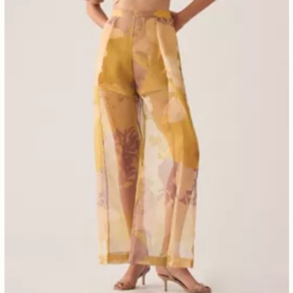 Brand New PANKAJ & NIDHI PRINTED SHEER PANTS - Picture 11 of 16